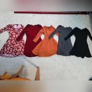 Set of 5 size small Forever 21 Skater dresses